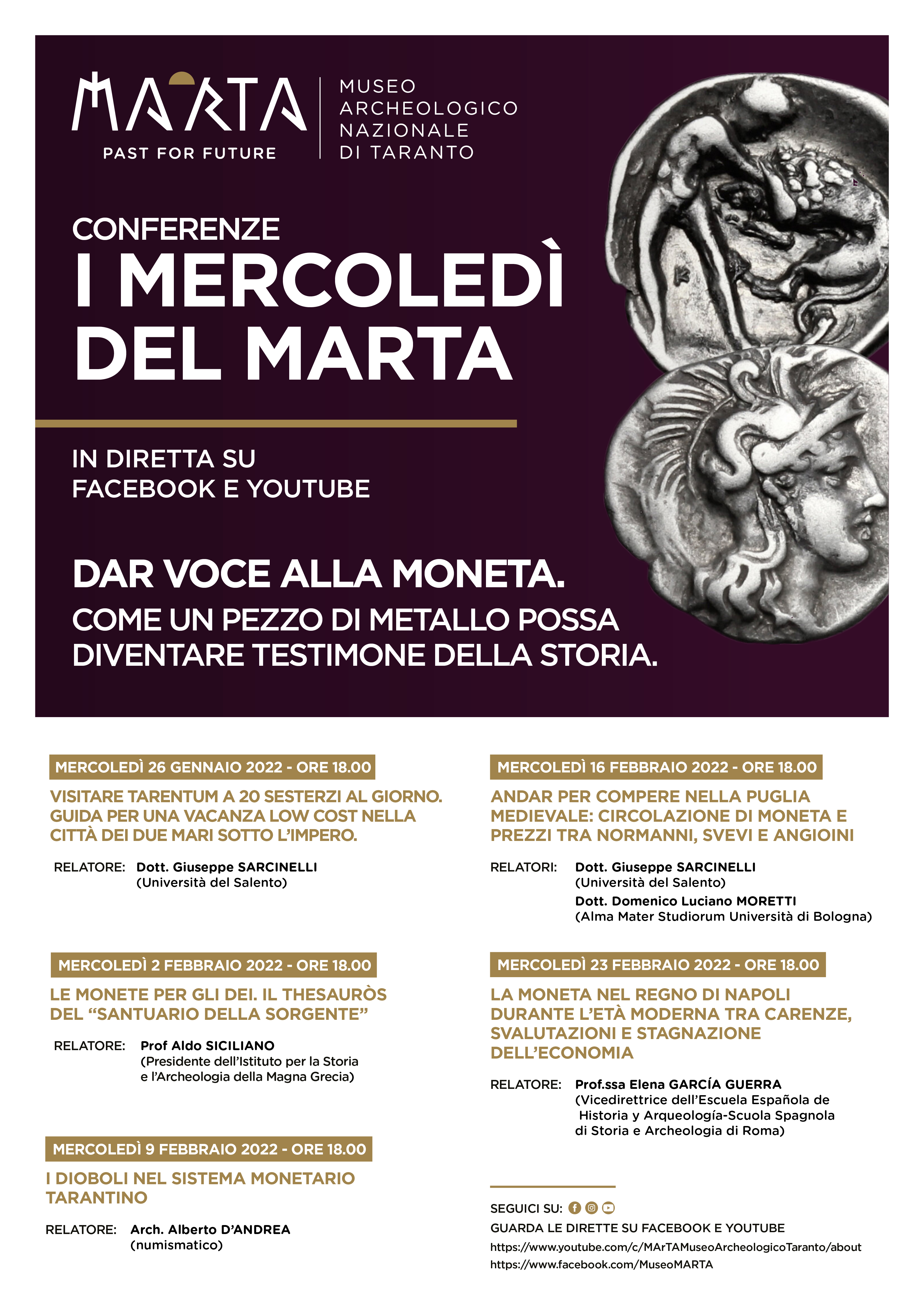 A febbraio la moneta racconta la storia. Programma